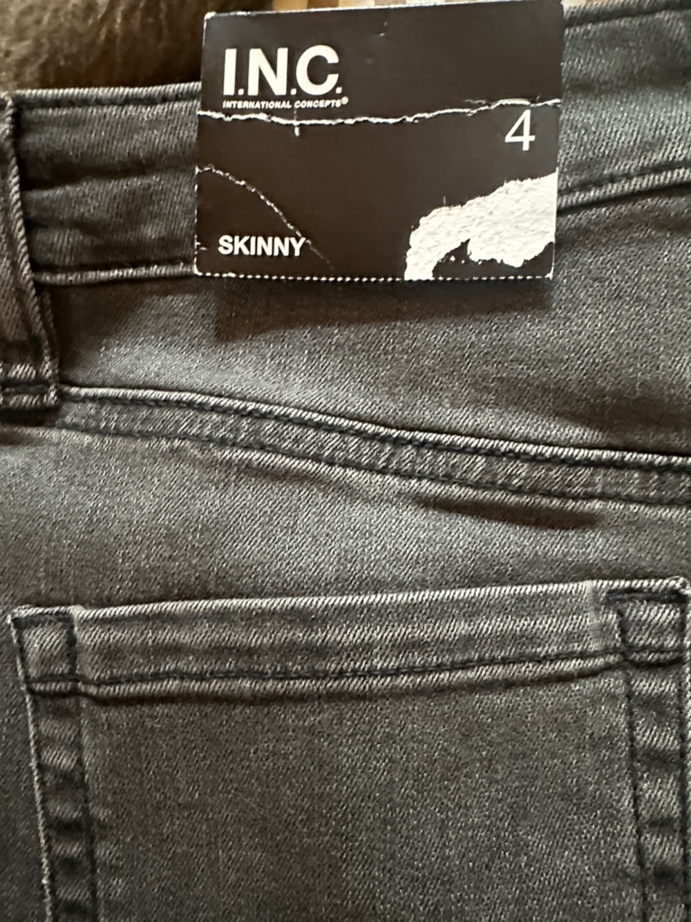 INC International Concepts Mid-Rise Skinny Jeans in Black